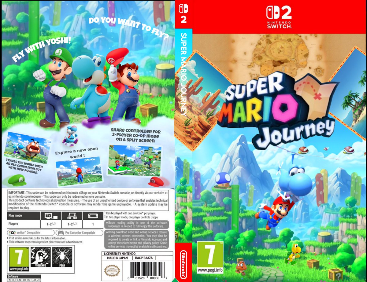 Dazmyy's tweet photo. Nintendo please the only things I want from you are a remake of super mario 64 or luigi's mansion 4 and a new 3D mario Nintendo please 😭👏.And the covers of Super Mario Journey and Super Mario 64 and Yoshi's Wooly world Nintendo switch 2 edition were made by me #NintendoDirect https://t.co/bSYfDDiJpH