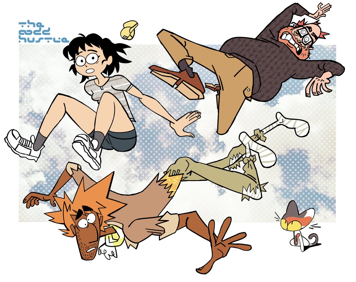 azookara's tweet photo. THE ODD HUSTLE cartoon is coming soon. Hopefully before the end of the year! Just reminding you of them. Please show up? Please? https://t.co/MTJLJPekJz