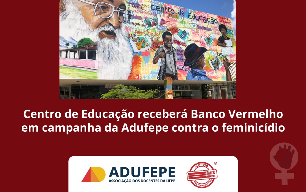 ADUFEPE's tweet photo. Lutar contra a violência de gênero é lutar pela sobrevivência da maior parte da população brasileira. No próximo dia 15, a Adufepe inaugura mais um equipamento convite à reflexão contra o feminicídio. Desta vez, na área externa do CE. Participe!

https://t.co/B1n5fCr5yq ✊ https://t.co/6mPolOtwlt