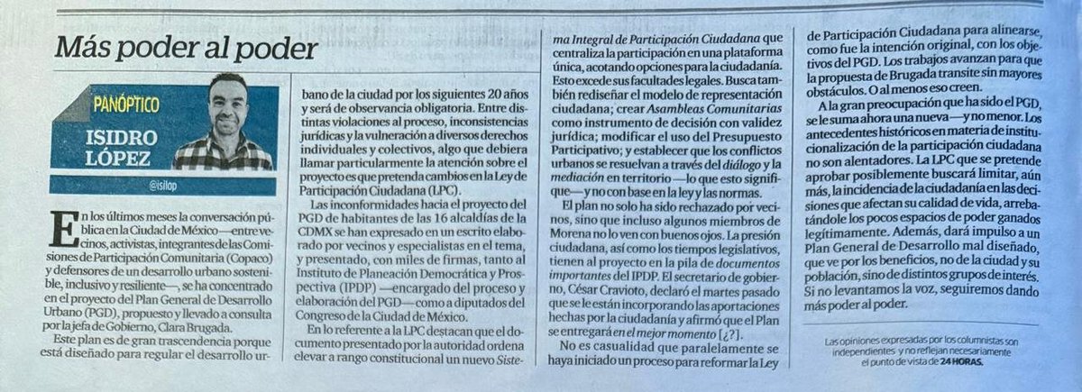 JosefinaMacG's tweet photo. El #PGD Plan General de Desarrollo tiene planteamientos regresivos que parecen querer reflejar desde ahora en la Ley de Participación Ciudadana. Reposición del proceso del #PGD #COPACOS @ClaraBrugadaM @TaniaLariosMX @AAtaydeR @XochitlBravoE @royfid @talapariente @Congreso_CdMex https://t.co/FJckjt0U5T