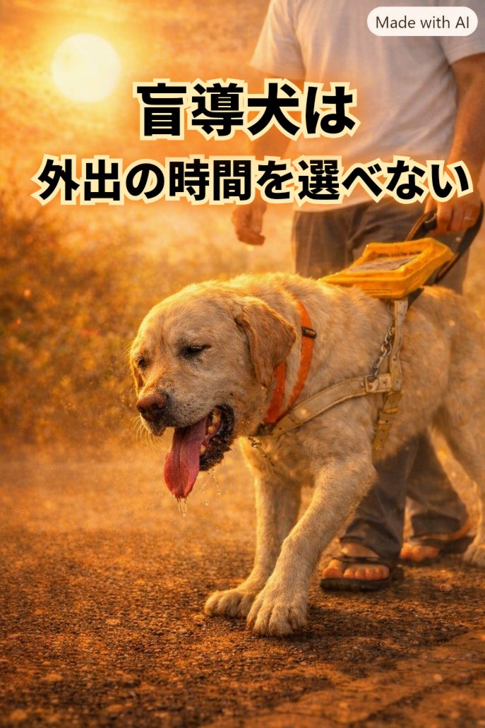 sonnyaonwanko's tweet photo. #盲導犬の悲しい現実

盲導犬は、外出の時間を選べない

ある協会では肉球の火傷に配慮して
ブーツを履かせるそうです

これは優しさですか？

こんな時代に、こんな暑さの中
毛皮着た犬にブーツを履かせ
マナーコート着せ、ハーネス背負わせ
炎天下の中歩かせる必要ありますか？ https://t.co/Fxwr8wRekf
