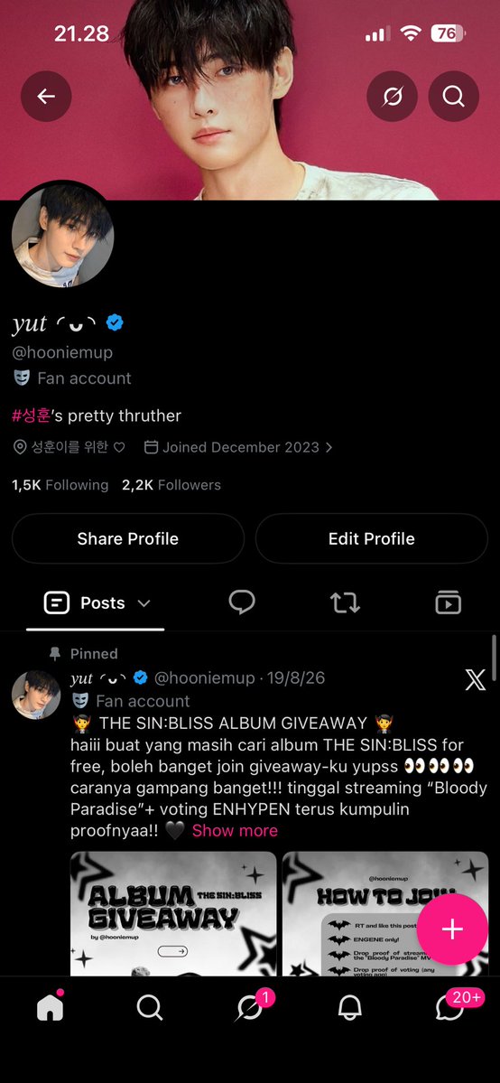 hoonimut's tweet photo. 😭😭😭😭😭😭😭 haiii ini 2nd acc dari @hooniemup yaaa PLS KE SUS ANJG GA JELAS BANGET 😭😭😭😭😭 AKUN DD HOON NTIKKU 💔💔💔💔💔 https://t.co/Kyx7A0WTIU