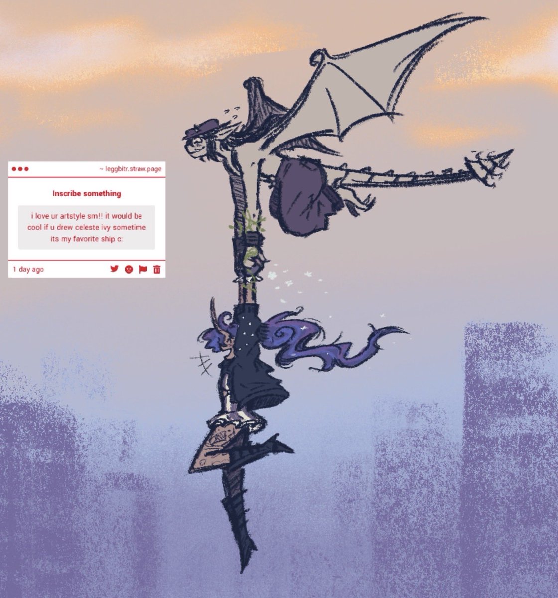 leggbitr_'s tweet photo. Ivy x Celeste / Glamrock for this very lovely strawpage that i stopped sitting on https://t.co/pYz1OWF4Dt