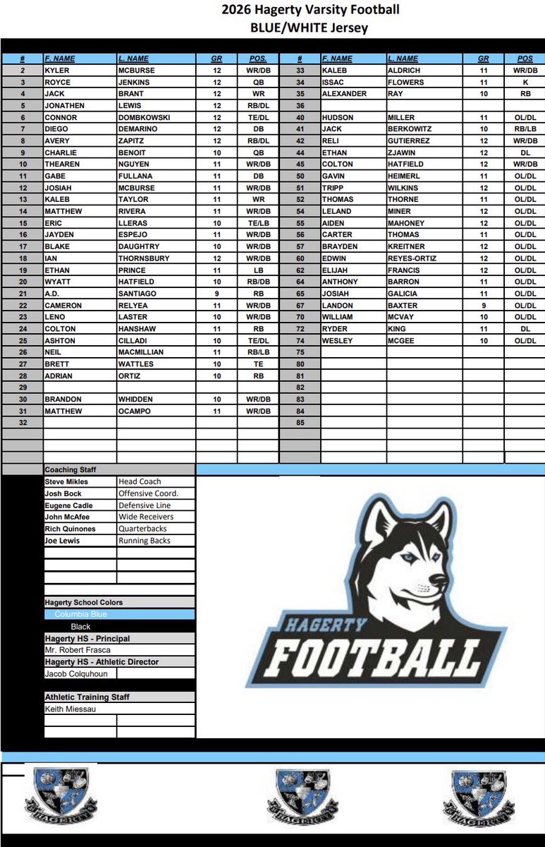 HagertySports's tweet photo. VFB GAMEDAY! Come out tonight to see your Huskies take on the Lake Howell Silverhawks tonight at 7pm for our 2026 Home Opener! #AsAlways https://t.co/UeUlxa1joc