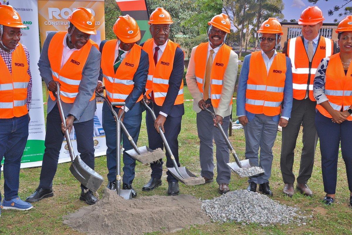 Makerere's tweet photo. The Vice Chancellor, Prof. Barnabas Nawangwe has today handed over the site for proposed 15,000 sq. metres @MakCoBAMS Infrastructure Expansion Project to the Contractor, @ROKO_UG represented by CEO Mr. Mark Koehler in the presence of Project Consultant Symbion Uganda Limited represented by MD Mr. @MuliPius. The project is funded by @GovUganda to the tune of UGX 96.6 billion.

@ProfNawangwe thanked @MakCoBAMS Management led by Prof. @EdBbaale for its vision, noting that infrastructure expansion project aligns with Makerere’s transformative Strategic Plan and research-led agenda by expanding space for teaching, graduate training, research and other academic activities.
