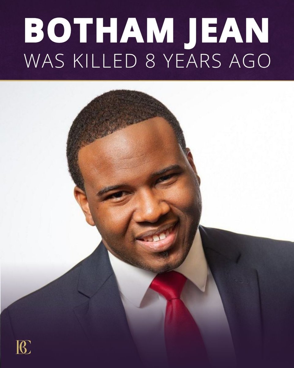AttorneyCrump's tweet photo. 8 years ago, Botham Jean was killed in his own home by off-duty Dallas police officer Amber Guyger. Botham was only 26, with a future ahead of him. Today, we remember his light, honor his legacy, and continue the fight for a future where no family suffers such an unimaginable loss. Rest in Power, Botham. 🕊️