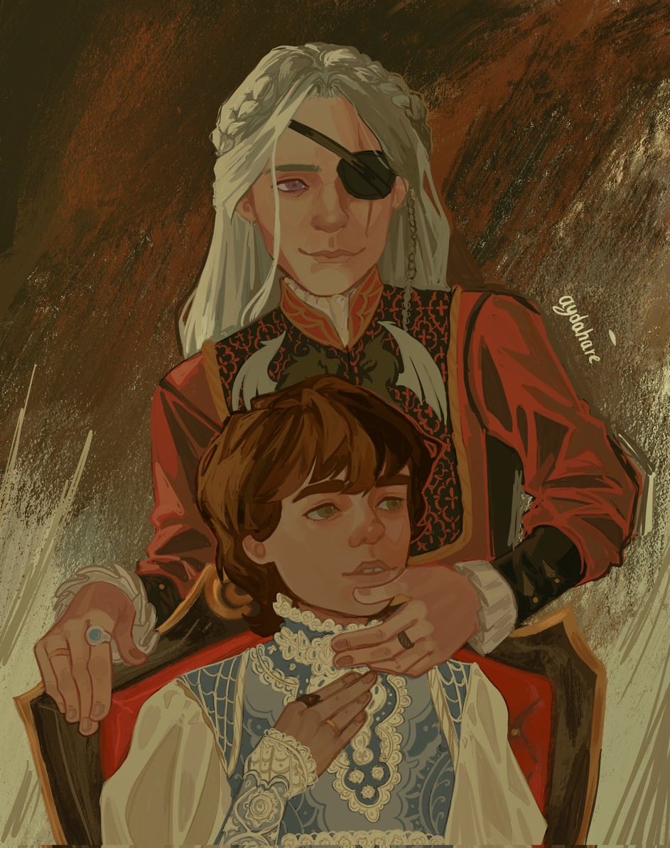 winter_rosiee's tweet photo. 83. Lucerys Velaryon / Aemond Targaryen - 4231 votes 

art by @aydahare https://t.co/8TItw8LTS8