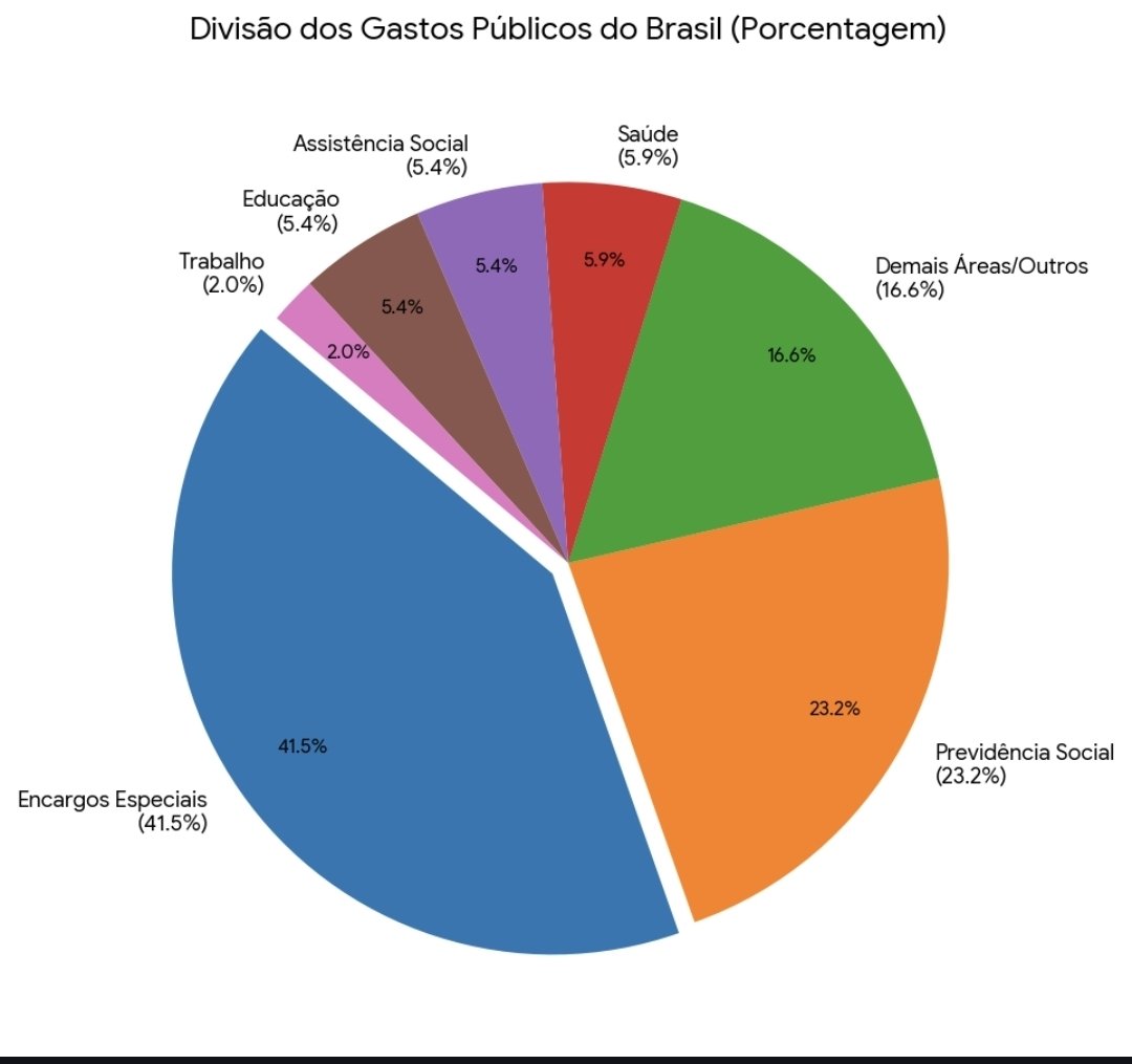 Buruocampos's tweet photo. @rick_chiato @futebol_info Para de ser imbecil e va estudar 

Problema do país tem nada a vê com bolsa familia, essa fatia azul ai do gráfico sabe o que representa? https://t.co/bEbn1kVeDa