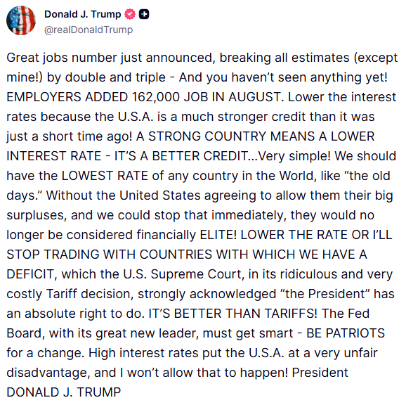 martaisern's tweet photo. Trump ya aprieta a Warsh: "Bajad los tipos o dejaré de comerciar con los países con los que tenemos déficit"

👉🏻 Sigue: "La Fed, con su nuevo gran líder, debe espabilar: sed patriotas. Los altos tipos de interés ponen a EE.UU. en una gran desventaja y no lo permitiré" https://t.co/GkEe0IG2t4