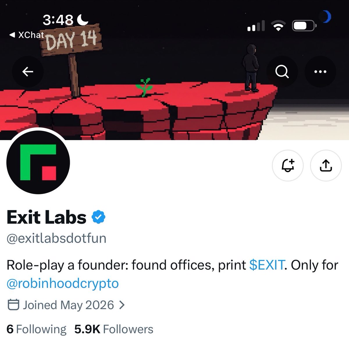 KingsEcheeh's tweet photo. Glad to announce i have secured collaboration with @exitlabsdotfun 

Free Mint
4444 Supply
Robinhood Chain

Stay with me or $EXIT 🫡🩵 https://t.co/daOE6Hlmdy