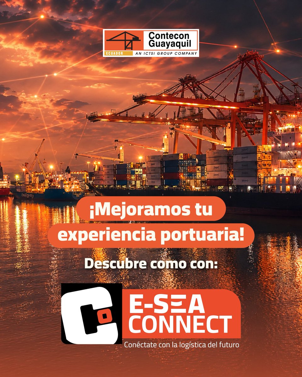 ConteconGYE's tweet photo. La eficiencia también se construye desde lo digital. ⚓️💻
Con E-Sea Connect, cada gestión se vuelve más ágil, simple y conectada, facilitando los procesos y mejorando la experiencia de nuestros usuarios.
Innovación que impulsa una operación portuaria más eficiente.
#Contecon https://t.co/1toCFXMBtT