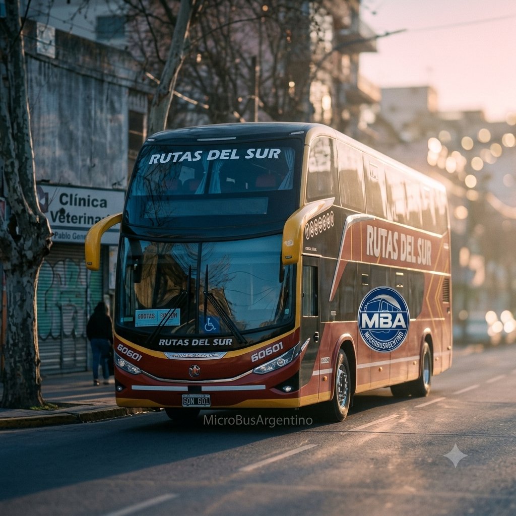 MartnWalter's tweet photo. Imagen creada con IA.  A partir de una foto real, de la nueva unidad  de Rutas del Sur https://t.co/yOmBEaQuzf