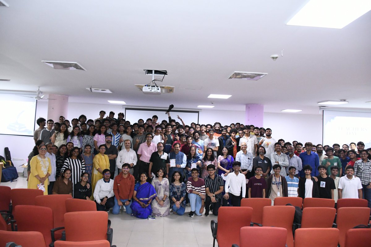 IIITB_official's tweet photo. Teachers’ Day Celebrations at IIIT-Bangalore (Extension Campus) on 4th September 2026.
We thank all the students for making the celebration special and memorable!
.
.
#IIITB #IIITBangalore #TeachersDay #TeachersDay2026 #Celebration #StudentLife #CampusLife #Gratitude #Education https://t.co/VNWNSrD5dH
