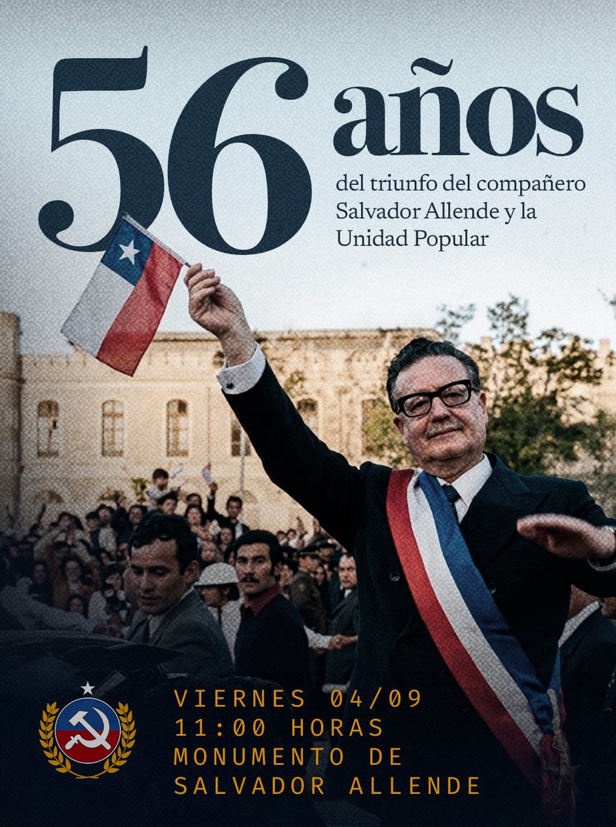 RadioUmbral's tweet photo. 4 de septiembre 

#Allendevive https://t.co/7oc9jj7yaA