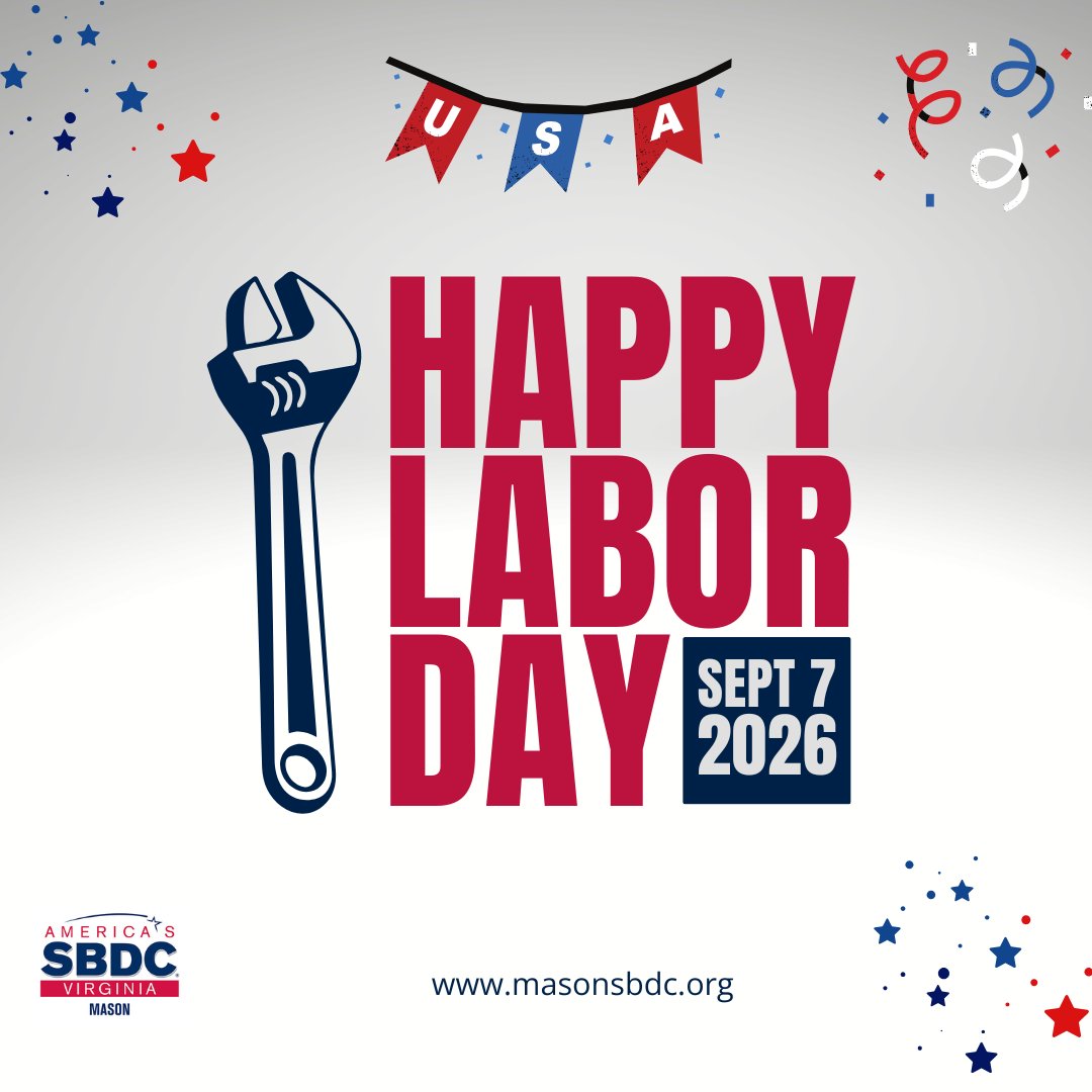 masonsbdc's tweet photo. Mason SBDC offices will be closed on Monday, September 7, 2026 for Labor Day.
We wish you a happy, safe, and memorable Labor Day! https://t.co/X33r0TkJyb