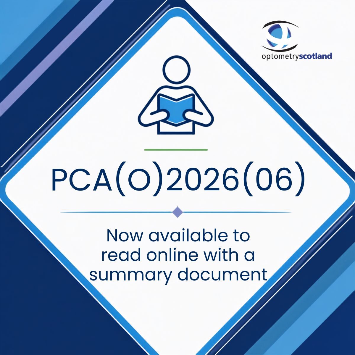 OptomScotland's tweet photo. New PCA now available

Members may also wish to read the accompanying letter from the Chief Optometric Adviser, which provides further guidance and context.

👉 Read the PCA, OS summary and Chief Optometric Advisor’s letter on our website.
https://t.co/6K12HmVhbM https://t.co/11nhKFSrfX