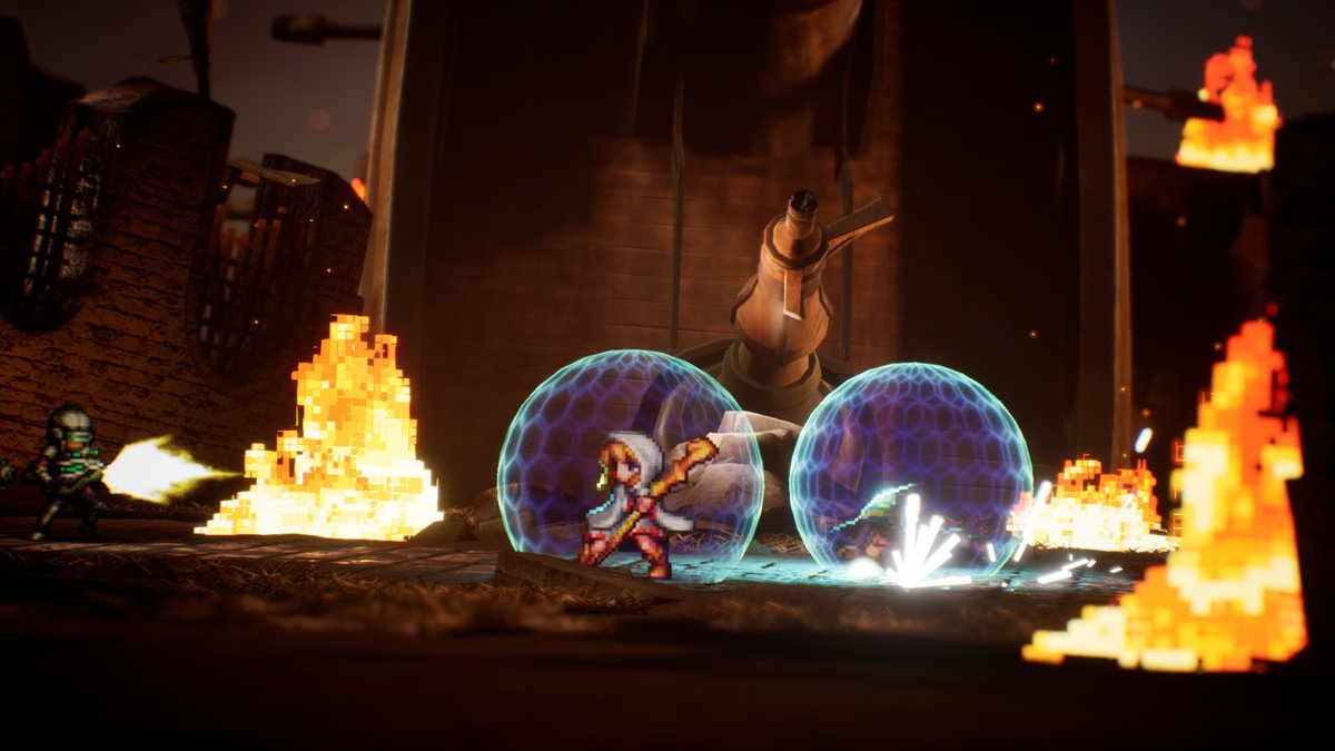 FinalFantasy's tweet photo. Tronn and Leah are the first Visions you'll encounter in the Final Fantasy Resonance demo.

 Tronn commands powerful black magic capable of overwhelming even the toughest foes, while Leah's healing abilities help your party endure the challenges that await throughout the Kingdom of Grandshelt.
