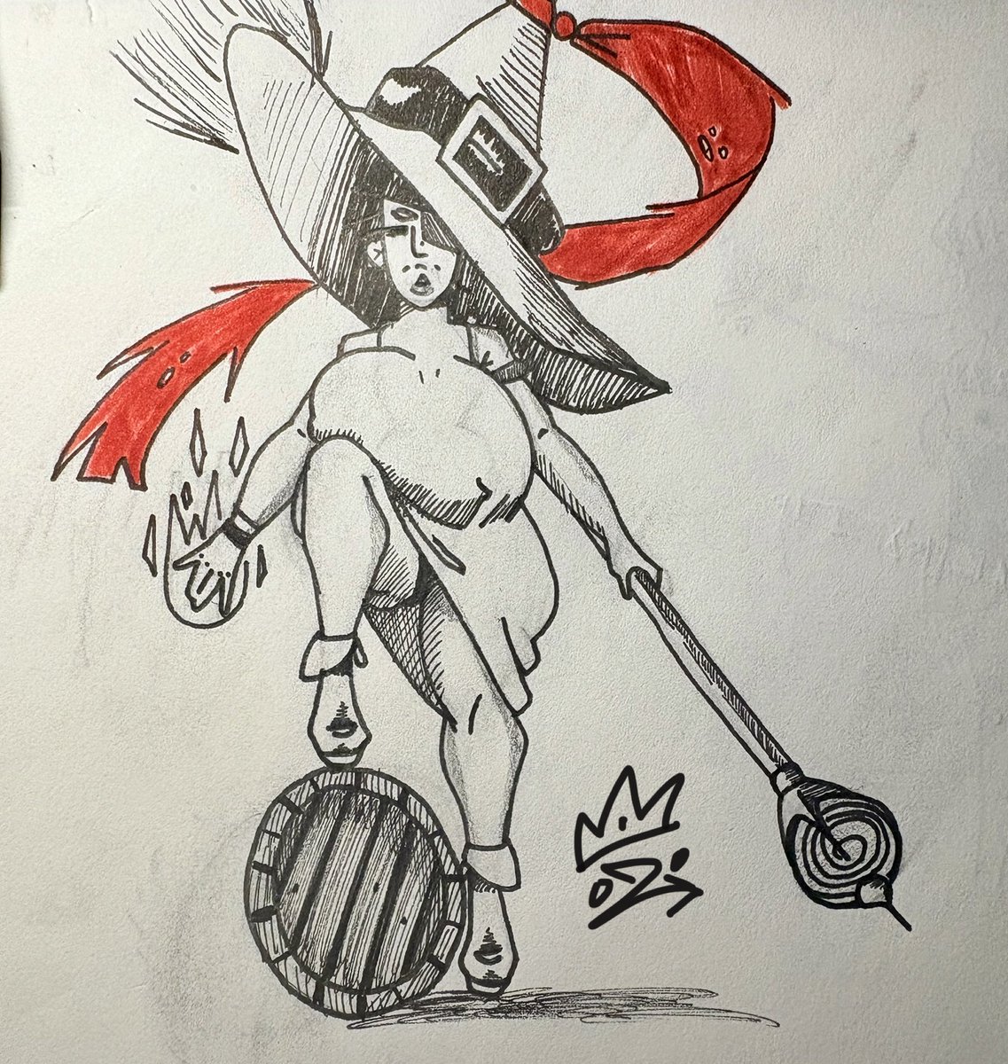 KingZombie_96's tweet photo. A little design update for a really old character… and a witch https://t.co/BUMXnzFUIp