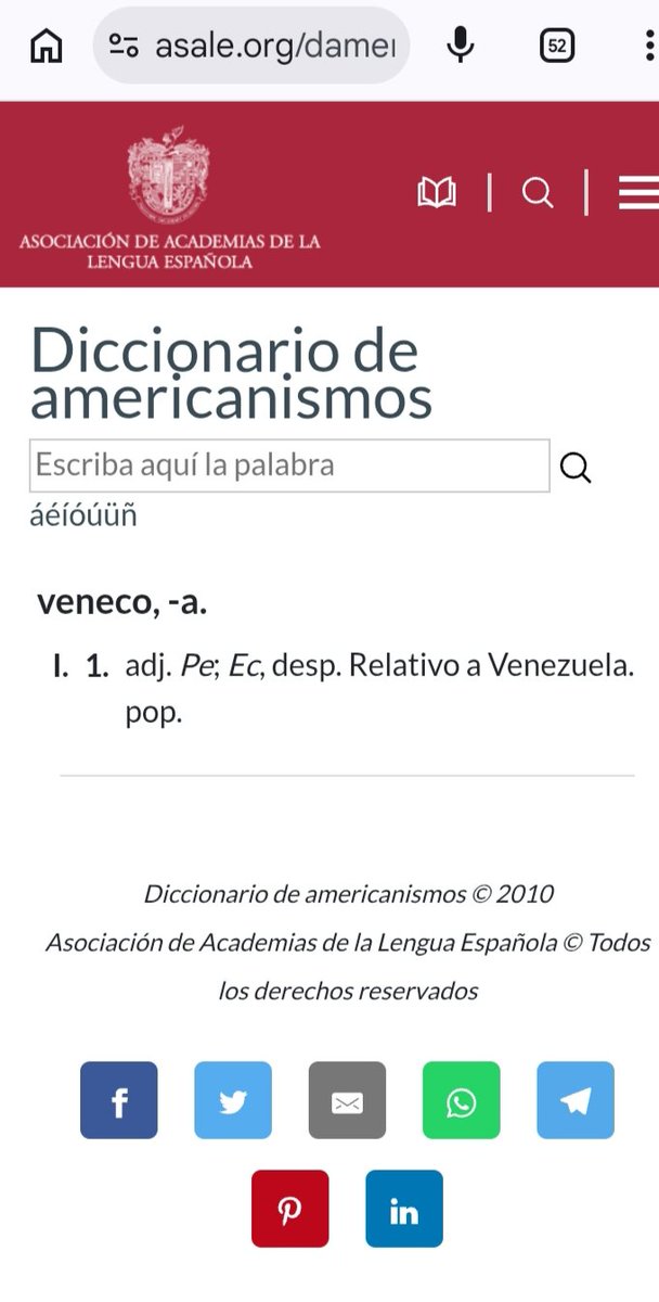 NdelRPP's tweet photo. Es lamentable que algunos venezolanos se autodenominen "venecos" y que incluso creen cuentas con dicho nombre. De acuerdo al diccionario de americanismos de la Real academia Española, veneco es un término despectivo ("desp.") Respétese a sí mismo. #respeto es un valor https://t.co/suk8EUL1kK