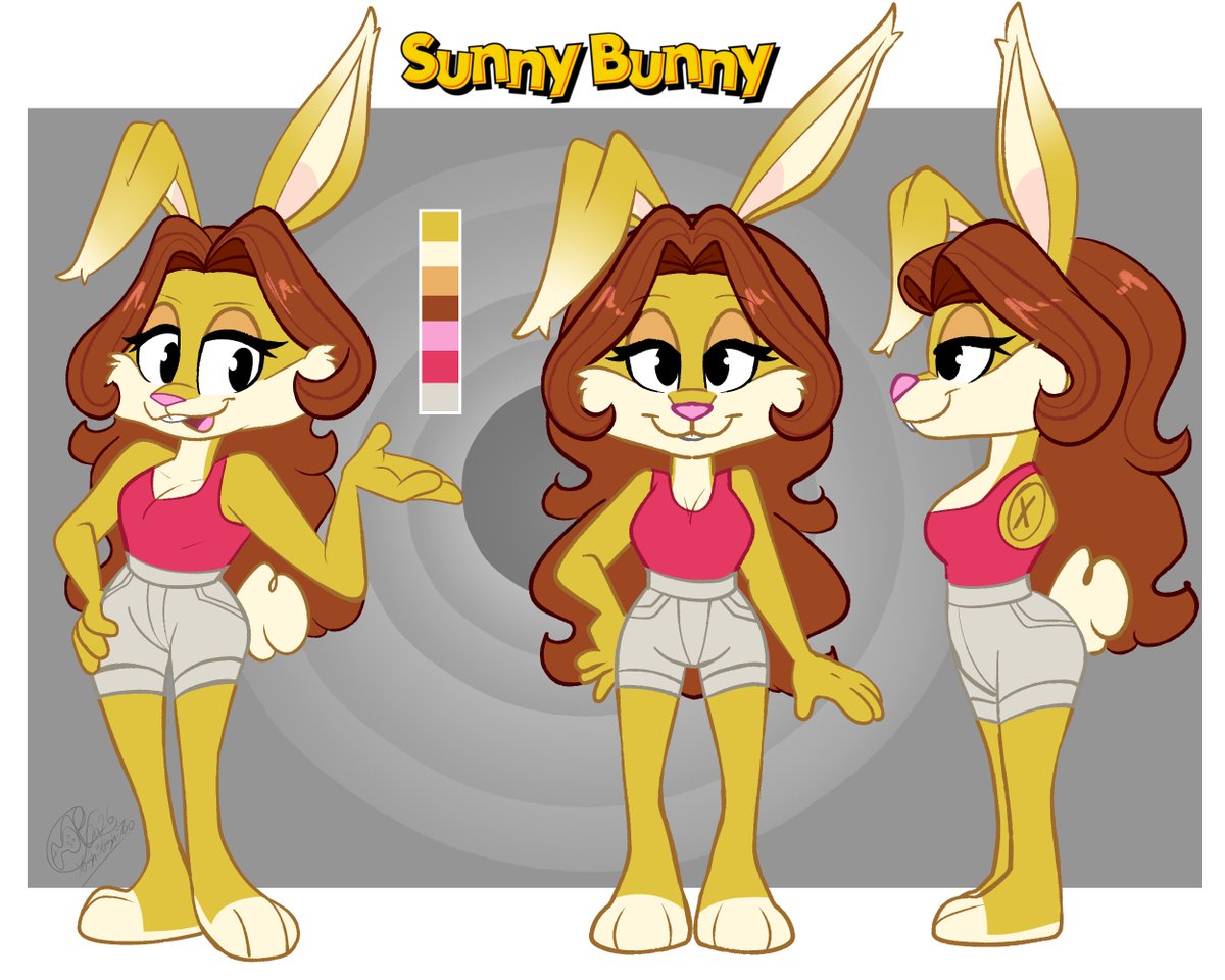 TheArtYoshi's tweet photo. updated my looney tunes oc Sunny Bunny. 💛🧡

a cotton tail bunny who can be a bit oblivious but also is just a bunny living her casual life.
#LooneyTunes #coyotevsacme https://t.co/OE7k0WCSEu