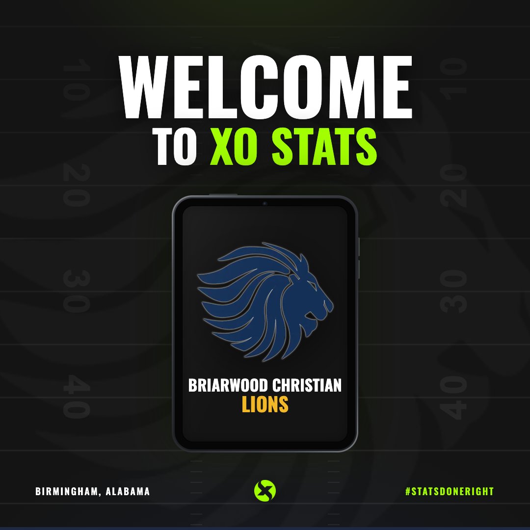 XOStats_'s tweet photo. Every play matters. Every number tells part of the story.
@BriarwoodFTBLL is bringing verified stats to the sideline with XO Stats. Looking forward to working with the Lions! #XOStats #StatsDoneRight https://t.co/tDgDR7ojpf