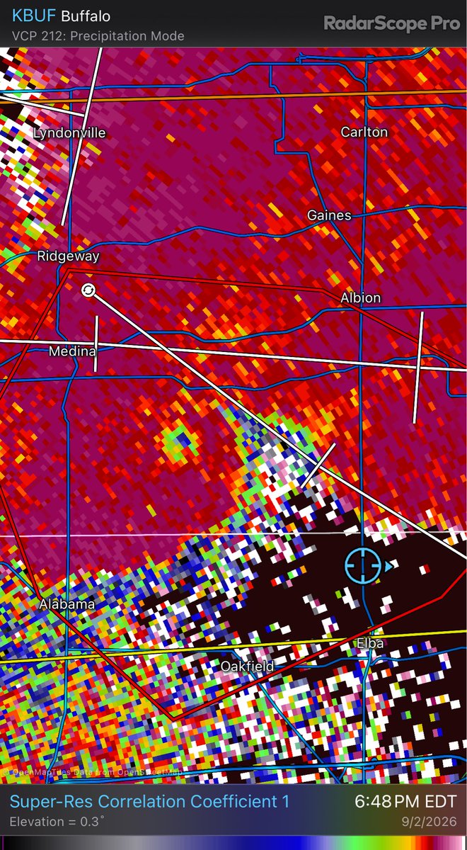BermaniWX's tweet photo. I’ve only been on a few storm chases in my life. Being positioned on a supercell in front of a massive RFD and inflow notch was not something I ever thought I’d get to have my first experience of in the northeast, given the rarity of this kind of event and how rarely I chase. https://t.co/yG6Yao03uw
