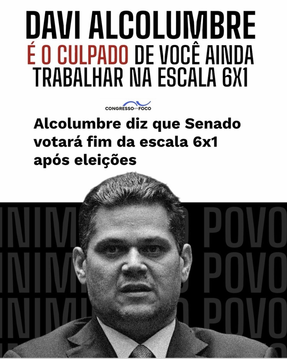 kyllBrasil's tweet photo. 🚨 As intenções de @davialcolumbre são nebulosas, ele afirmou primeiro que esperaria as demandas de escandalos do STF pra votar, depois ele afirmou que votaria pós eleições voltando atrás do compromisso que fez com LuLa em votar essa semana. 

Lembremos que Davi alcolumbre se reuniu a liderança do PL e Flávio antes da Votação na CCJ.

Lembrando que Alcolumbre quer a reeleição pra presidência do Senado, e espera pós eleição o apoio da extrema direita e empresarios do senado pra votar a seu favor.

Lembremos também que ele quer criar um ambiente receptivo a uma possível Votação de retirada de ministros no STF.

VOTA ALCOLUMBRE 

Bora cobrar!