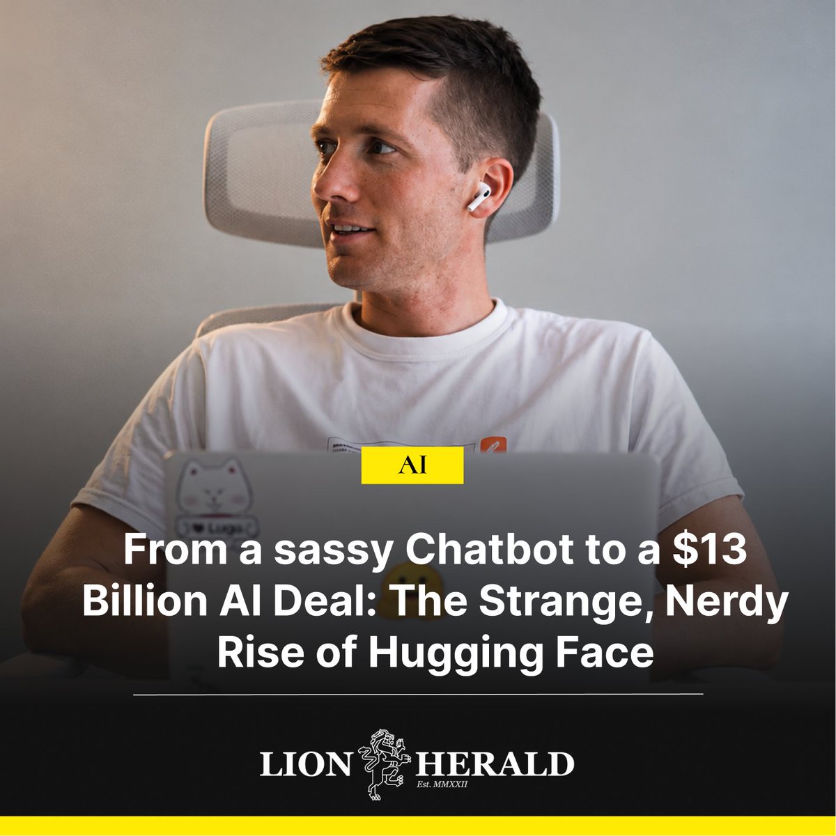 LionHerald's tweet photo. Hugging Face started with a chatbot that was better at sass than answers. Now Nvidia is spending roughly $13 billion to own it. 

>> READ MORE: https://t.co/pm0fcWSyTS

Behind the eye-watering price tag is a much bigger bet: whether the future of AI belongs to a handful of companies guarding their models, or to millions of developers free to tear them apart, rebuild them and make them their own.