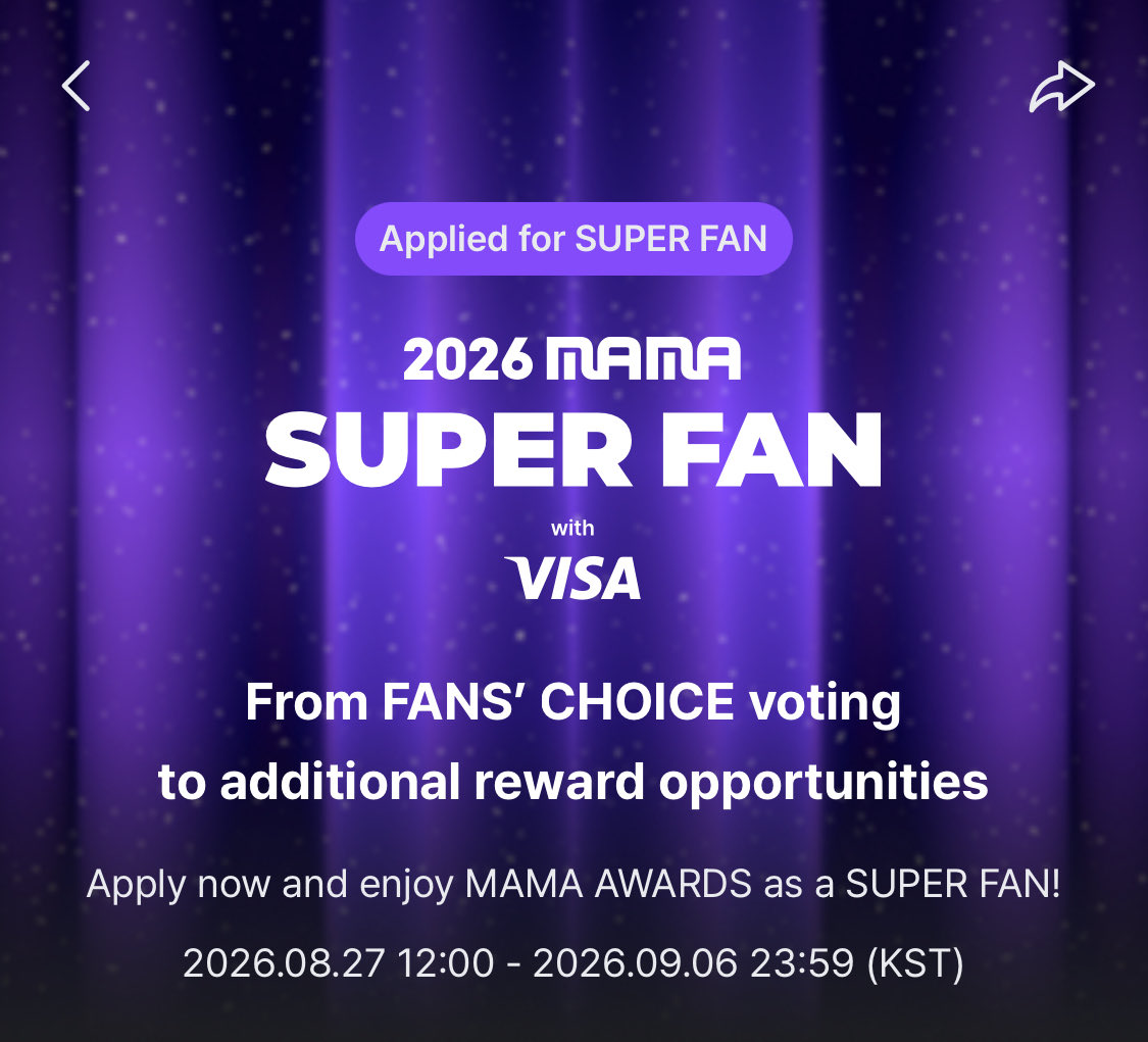 KIIRASVoteBase's tweet photo. 🚨ALERT TIME — 2026 MAMA SUPER FAN

#KIIRAS has been nominated for the 2026 MAMA SUPER FAN lineup! 💖

Let’s apply and show your support. 
EVERY APPLICATION COUNTS.

👉🏻Leave this message in the YOUR MESSAGE * section. 
— We hope KIIRAS will be nominated for MAMA FAN’s Choice https://t.co/KMpO8tVJBa