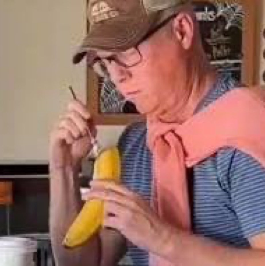 TheNonsensePost's tweet photo. @GuntherEagleman Gunther Eagleman, Seen Here Doing Unimaginable Things to a Banana, Defends Trump’s AI Data Centers — America’s Most Dedicated Banana Enthusiast Has Spoken https://t.co/lvSbYpS9s1