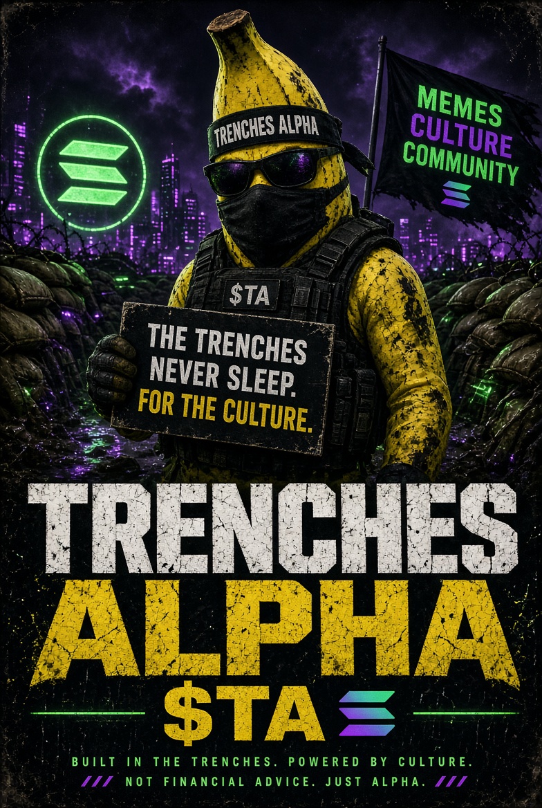 TrenchesAlpha5's tweet photo. THE TRENCHES NEVER SLEEP. 🫡🔥Trenches Alpha $TA is locking in on Solana.Raw memes. Real culture. Strong https://t.co/rbXTEr149L in the trenches or just watching? 👀#Solana #PumpFun #Memecoin #TrenchesAlpha https://t.co/zsNCbkLTJJ
