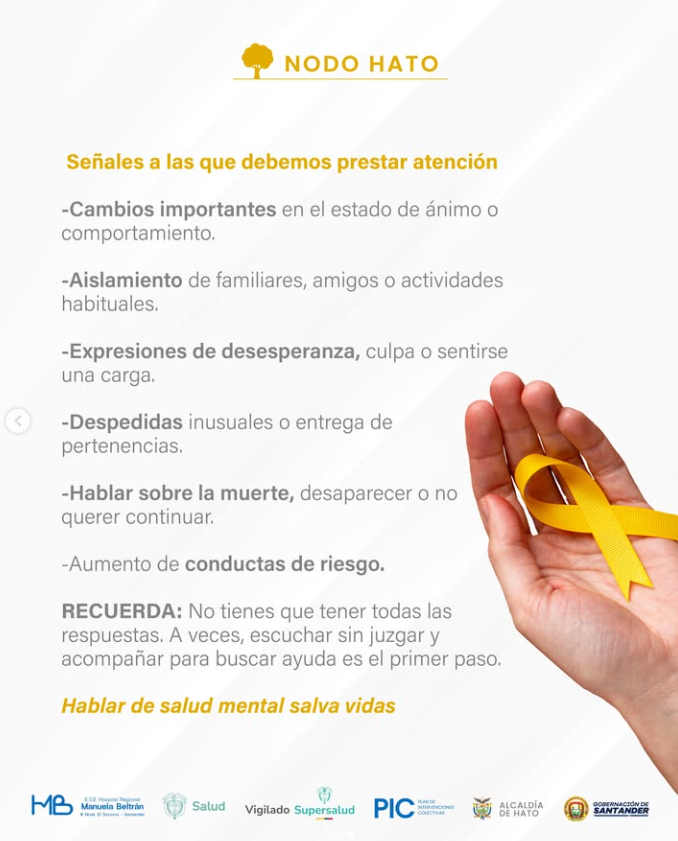 ESEHMB's tweet photo. 💛🫂 Hablar también es prevenir.

En el Día Mundial de la Prevención del Suicidio, escucha sin juzgar, pregunta cómo se sienten los demás y acompaña a buscar ayuda profesional. 🗣️🤝
 Una conversación puede marcar la diferencia. Tu vida importa.

#SaludMental #HablamosParaCuidar https://t.co/LeX13QZWFZ