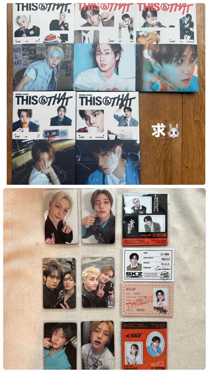 pu_leeknow's tweet photo. 上げ直し🙏🏻
スキズ トレカ 交換 THIS&amp;THAT RUN IT
straykids Stray kids スキズ トレカ 封入 店舗特典 HMV ラキドロ 交換

【譲】
▷画像1〜2枚目

【求】
▷画像3〜4枚目🐰🐶

名古屋8/5.6福岡10/24手渡し
郵送📮おまとめ優先
お気軽にお声掛けください🙇‍♀️ https://t.co/FI2a5klajQ