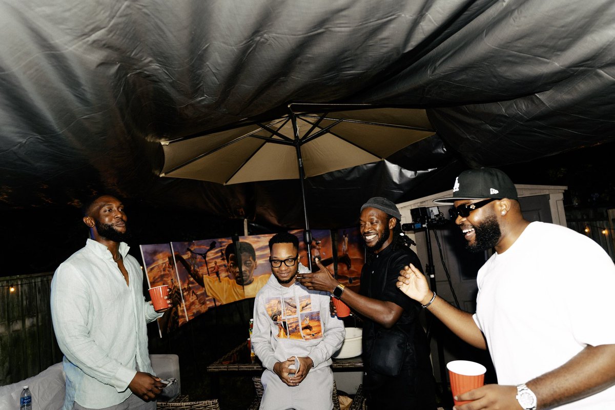 creativectrlorg's tweet photo. Art doesn’t belong tucked away in quiet rooms—it belongs in community.

Brought the collective together in the backyard to showcase @look_itskam’s We Dey Pose For U VI under natural light and good energy. https://t.co/ZPSeKUNysg