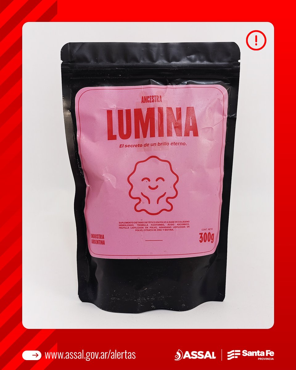 assalsantafeok's tweet photo. 🚨 Suplementos dietarios marca Ancestra
❗Motivo: los productos se encuentran falsamente rotulados al no exhibir RNPA, RNE, Nº de Lote ni Período de Aptitud
Productos ilegales.
Contenido, trazabilidad, identificación y legalidad no pueden ser garantizados
https://t.co/cj5XMgaQCY https://t.co/kZwVpWbZ7a