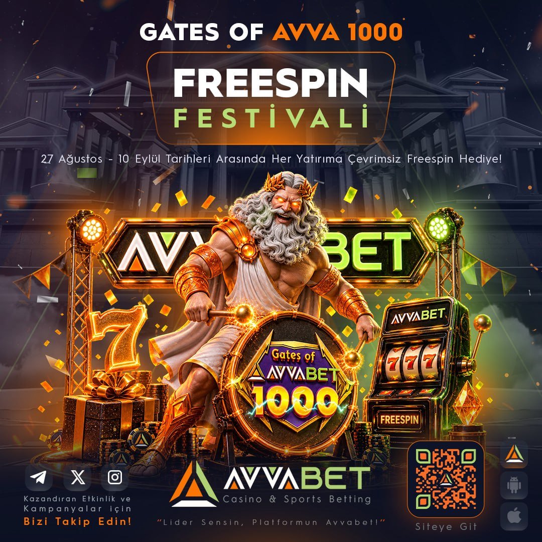 Avvabetcom's tweet photo. 🍀 1000’lerce FreeSpin Heyecanı Başlıyor! 🍀

💸 27 Ağustos 👀 10 Eylül: Her yatırıma çevrimsiz FreeSpin!

↗️ Festival başladı, fırsatı kaçırma!

📱 QR kodu okut, detayları keşfet!

⚫️ Tıkla Kazanmaya Başla! https://t.co/MveyUsHsMe https://t.co/20RPJnvb5I