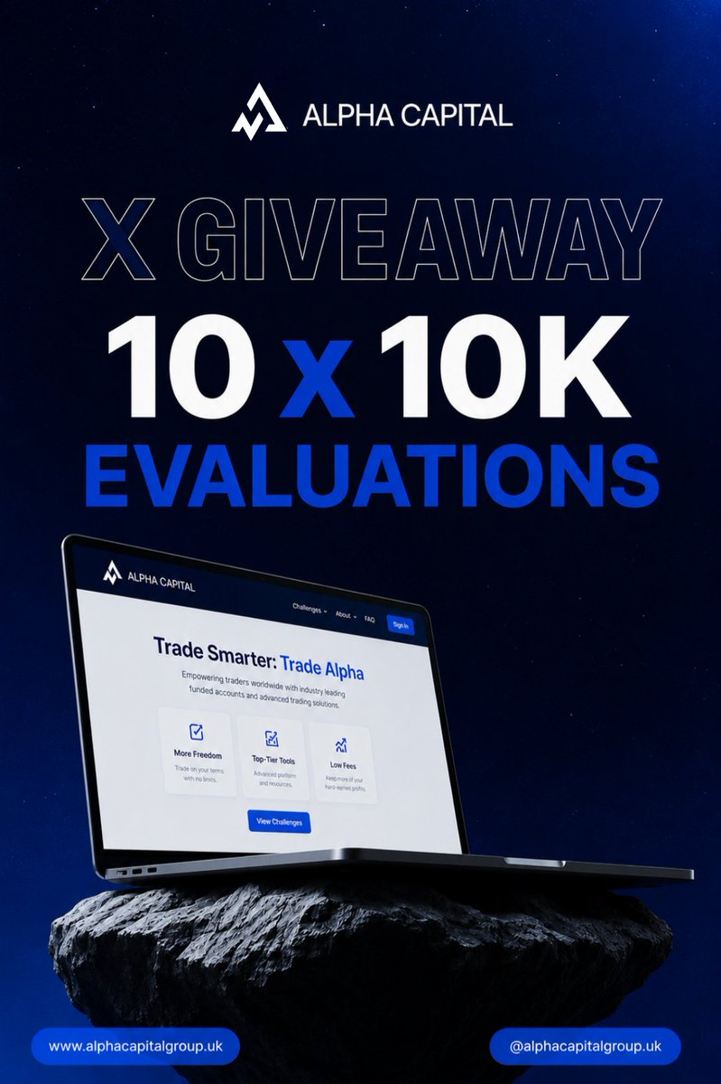 fundedchemist's tweet photo. Giveaway Alert 🎁
10×10K$

1 - Follow @fundedchemist @AlphaCapitalUK

2 - Like, repost, reqout &amp; tag your friends

3 - Join  my discord channel

https://t.co/3TSqvGZQHI

4- Join my whatsapp group

https://t.co/GbXShqhYqG

50% for all challenges
Use code: HFZ50 https://t.co/AJvHa0YiMZ