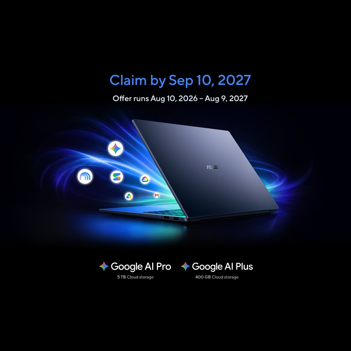 ASUSUSA's tweet photo. How to claim your Google AI plan: MyASUS ➡️ User Center ➡️ Member Exclusive Coupons ➡️ Redeem Now ➡️ sign in with Google. 

✨3 months of Pro or Plus at no extra cost on eligible ASUS laptops. 
Eligibility &amp; terms 👉 https://t.co/D6WlSAZ0v7

#ASUSxGoogleAI https://t.co/9674uztHWm