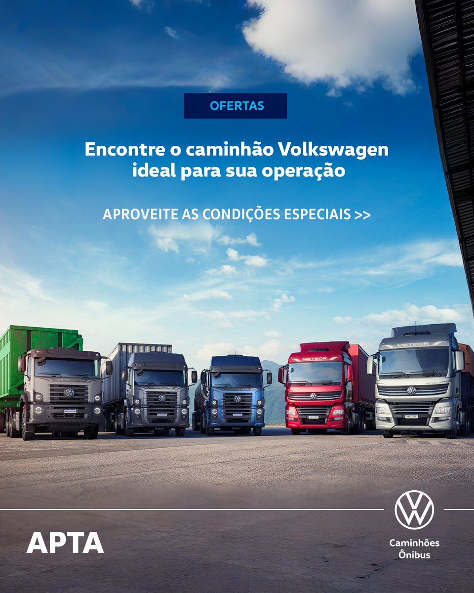 aptacaminhoes's tweet photo. Cada operação exige o caminhão certo. 

Na Apta, você encontra os gigantes da Volkswagen à pronta-entrega, com condições especiais para o seu negócio. 

#VemPraApta e garanta o seu! 

#VolkswagenCaminhões https://t.co/1WXkouD3kh