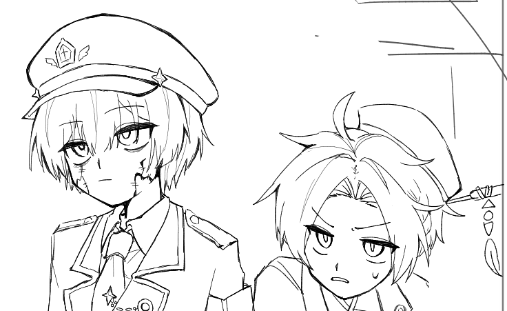 pasapasanoAB's tweet photo. 没ったけど顔だけいい感じに描けてるので供養
あんまり仲が良くないコンビ https://t.co/42a3InABft
