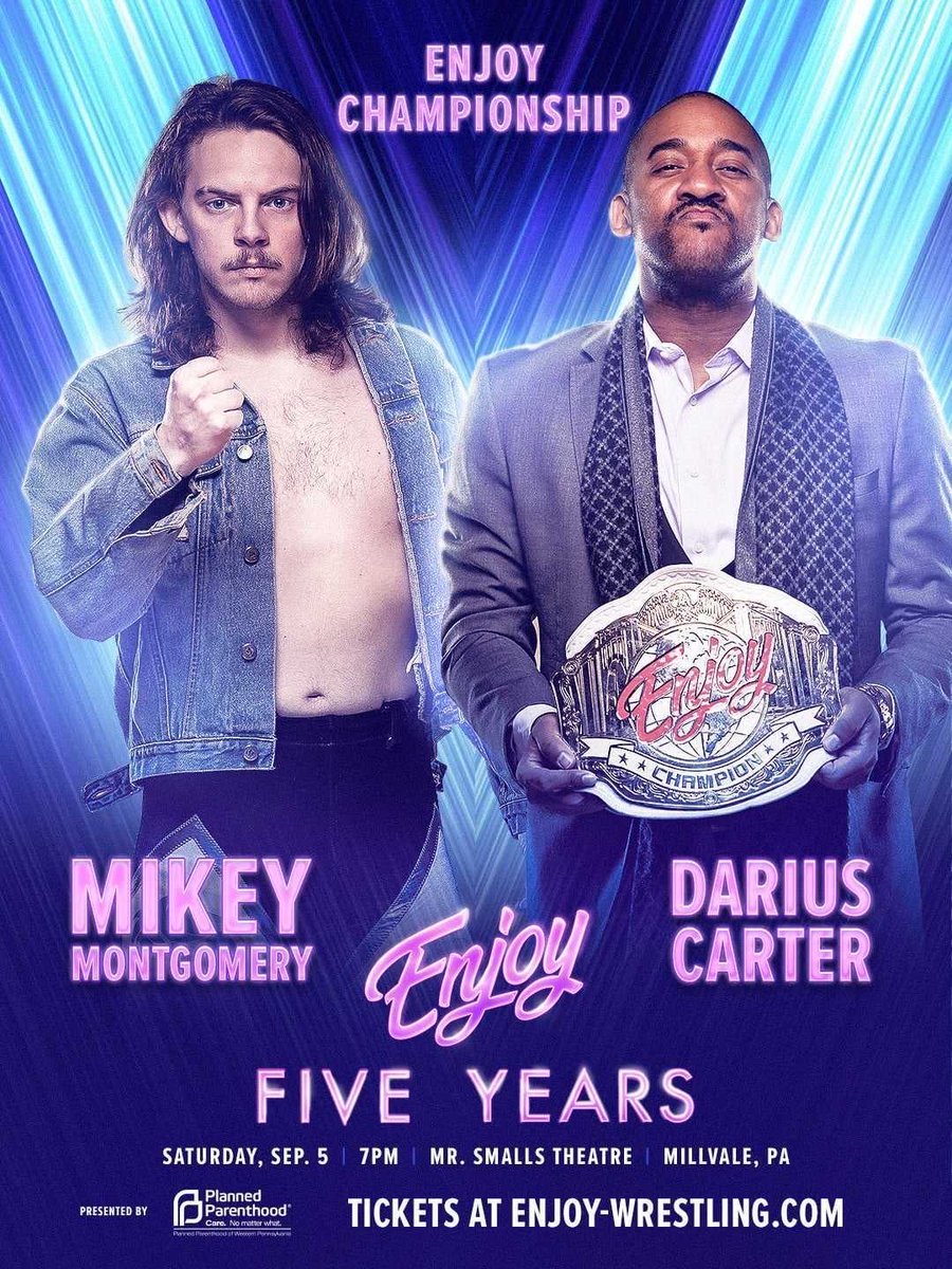 MrDariusCarter's tweet photo. ๐ WEEKEND SCHEDULE ๐
FRI, 9/4
@MattProWrestling #Otherside
๐ Mantoloking Playhouse, NJ
๐ 7:30pm
SAT, 9/5
@EnjoyWrestle Presents: #EnjoyFiveYears
The Penultimate Event
๐ @MrSmallsTheatre, PA
๐ 7pm
SUN, 9/6
@ASEWrestling #ThisIsIt
-STEEL CAGE-
๐ @BlumenthalArts, NC
๐ 5pm https://t.co/qgyZSbQ1Dr