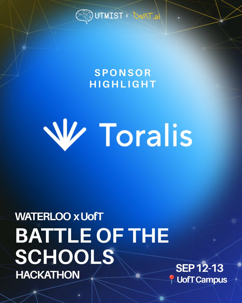 abtin011's tweet photo. Introducing our first Track Sponsor, Toralis Labs

If you’re interested in AI and Healthcare pull up! https://t.co/Tjmac3PR3o