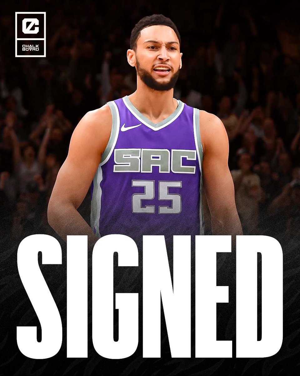 ChalkboardHQ's tweet photo. Ben Simmons has signed with the Sacramento Kings 🚨 https://t.co/LvrbCRoqsj
