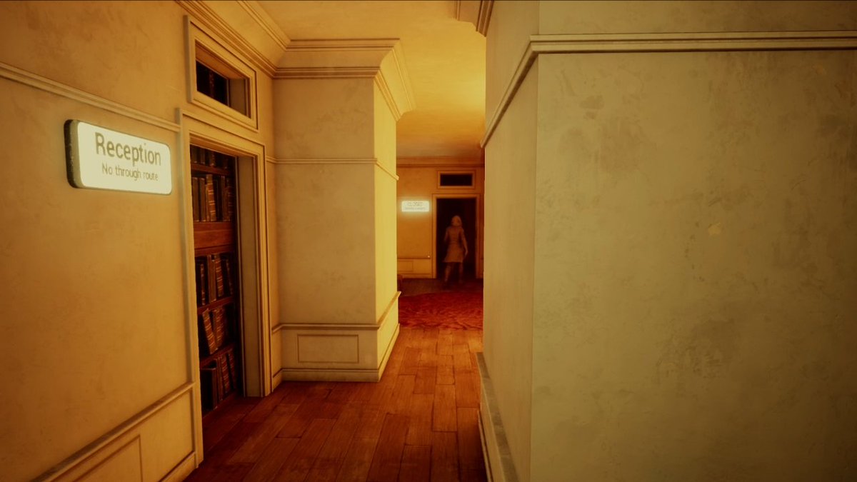 TheOuterIsland's tweet photo. @jrod119911 The Outer Islands — first-person investigative horror on a quarantined Scottish archipelago. Latest progress: an Eximate hospital corridor where Reception says “No through route”. The Custodian has declined to comment. Steam: https://t.co/QdfQjQGJki https://t.co/ZSVRvW0fI0