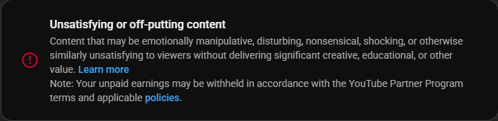 BabyNetworkNews's tweet photo. Hey @TeamYouTube @YouTubeCreators our channel Baby News Network, was removed from YPP for "unsatisfying or off-putting content."

352K subscribers. 133 million views. 

You demonetized this same channel in April and restored it 4 days later. Since then the production has only gotten more involved, not less.

Appeal submitted, please take a closer look. 🙏