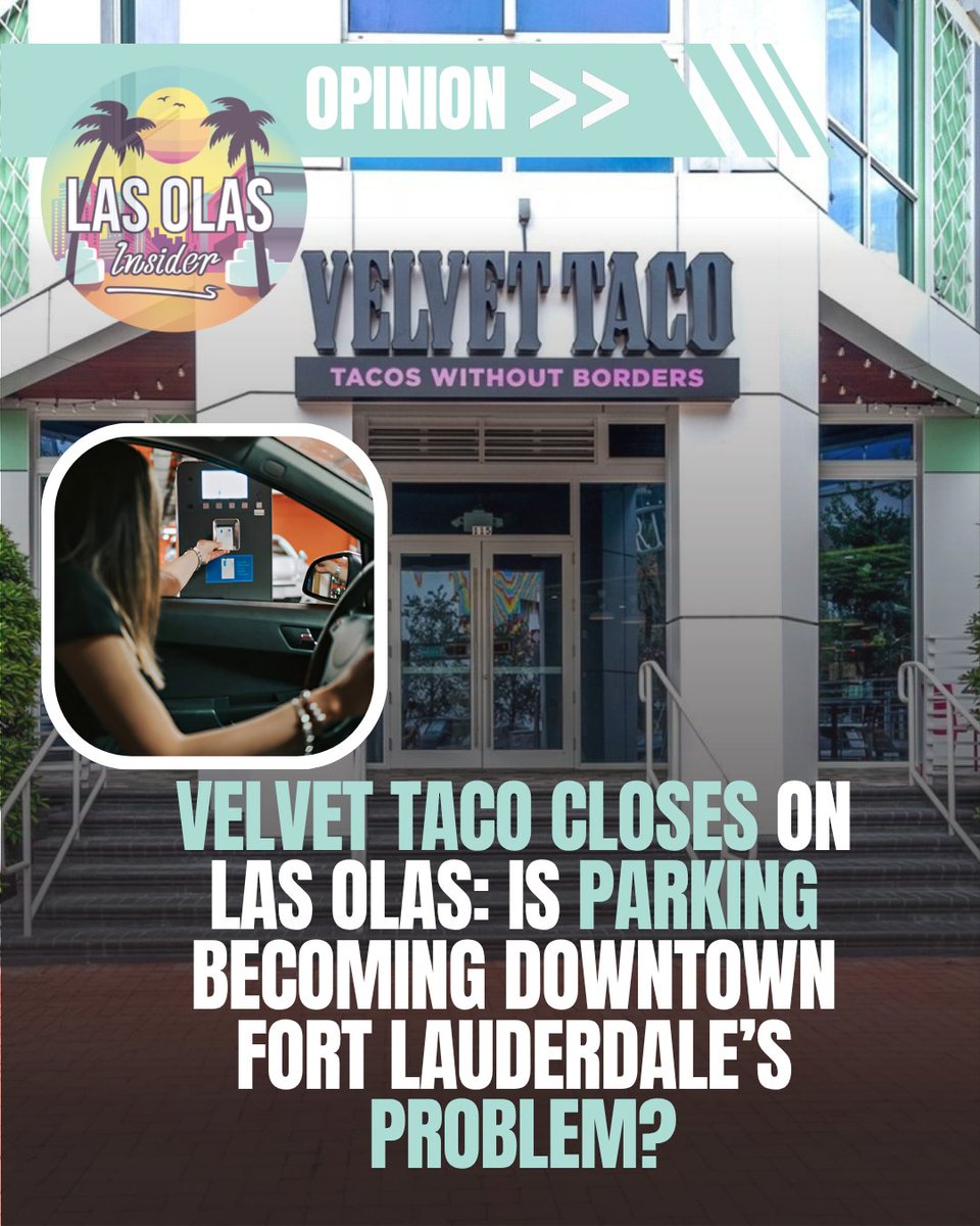 LasOlasInsider's tweet photo. 🌮 Another #DowntownFortLauderdale restaurant is closing, but it has us asking a bigger question
After three years serving globally inspired tacos just off #LasOlas, #VelvetTaco #FortLauderdale is closing its doors this Sunday, September 6.
#LiveLoveLasOlas #LasOlasInsider https://t.co/qum4BhyiH4