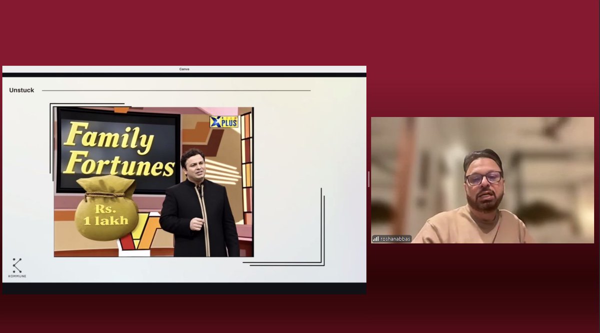 chuck_gopal's tweet photo. When I was a kid, I used to love this show. That kid would have scarcely believed that ~25 years later, I'd be running a course where the host would be speaking.

Thank you @roshanabbas for being a part of Unstuck!

And welcome, Cohort 2. An interesting 3-month journey begins :) https://t.co/TmklNW4KS6