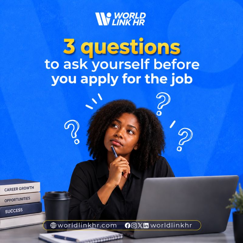 WorldlinkHR's tweet photo. You need to ask some crucial questions before you apply.

1. Do I meet the core requirements? 
2. Can I show evidence? 
3. Is the role realistic for my experience/background?

Applying to everything is just a waste of time. Assess yourself first before you hit 'Apply' button. https://t.co/zebN2CP1ps