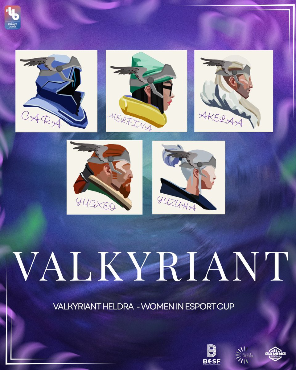 Valkyriant_BE's tweet photo. Nos Valkyries représentent la france pour @wig_fr in Esport Camp ! 

🇫🇷@YugXeo 
🇫🇷@yYuzuhaaa 
🇫🇷@24cara__ (IGL) 
🇧🇪@KwyKyA 
🇫🇷@MelfinaDtv 

🇫🇷@PregOfficiel (Coach)
🇫🇷@Willouu__ (A. Coach) 
🇧🇪@NiiKokoW (Préparateur Mental)  

Rendez-vous samedi à 13h sur la chaine de Valkyriant ! https://t.co/zmEWIWdSdg