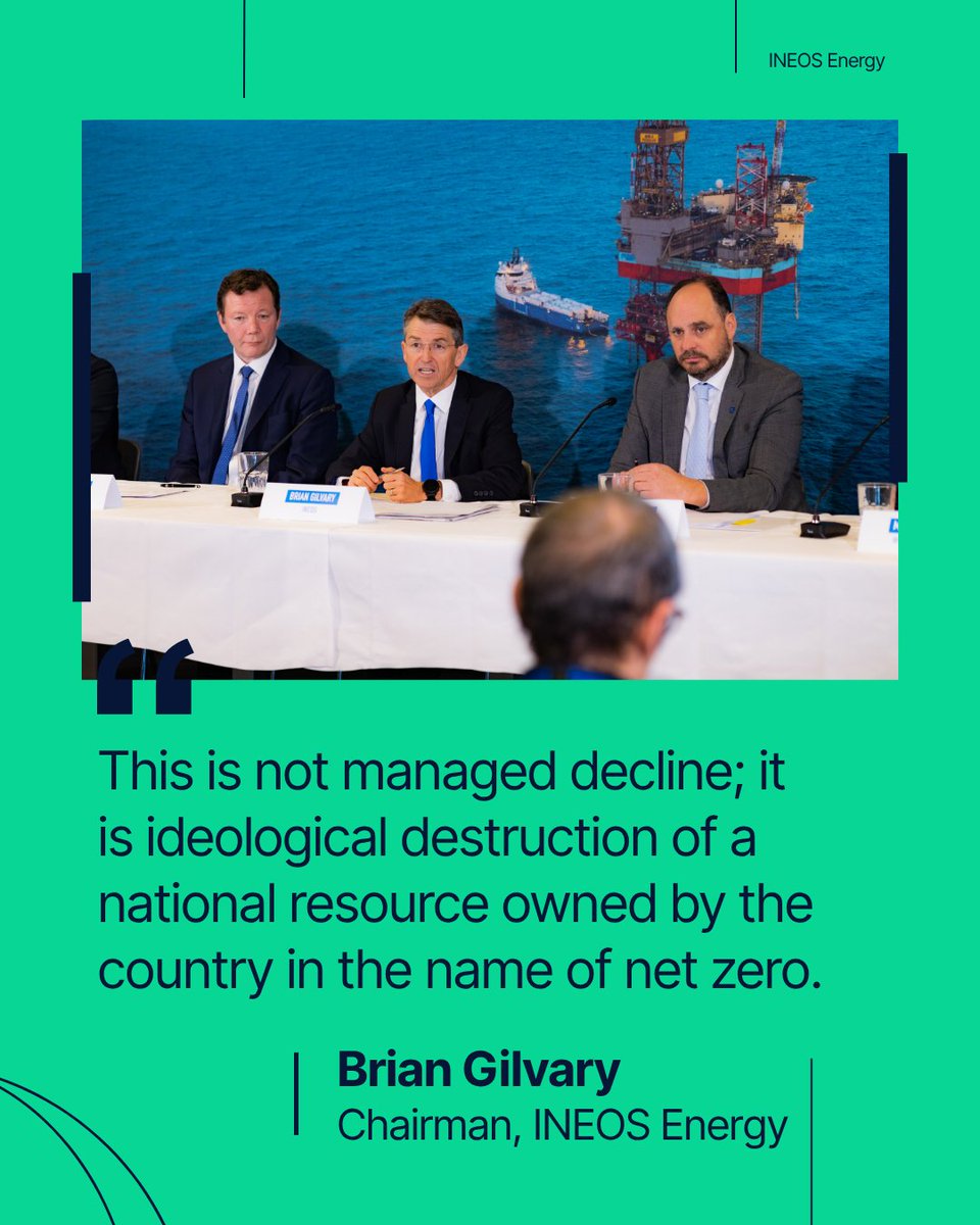 INEOS's tweet photo. Britain faces a choice: invest in domestic energy production or become increasingly dependent on imports.

Writing in City A.M., INEOS Energy Chairman Brian Gilvary sets out why the future of the North Sea matters for jobs, investment, energy security and economic growth, and why long-term policy stability is needed to unlock billions in private investment.

Read more: https://t.co/hLbz660jAz